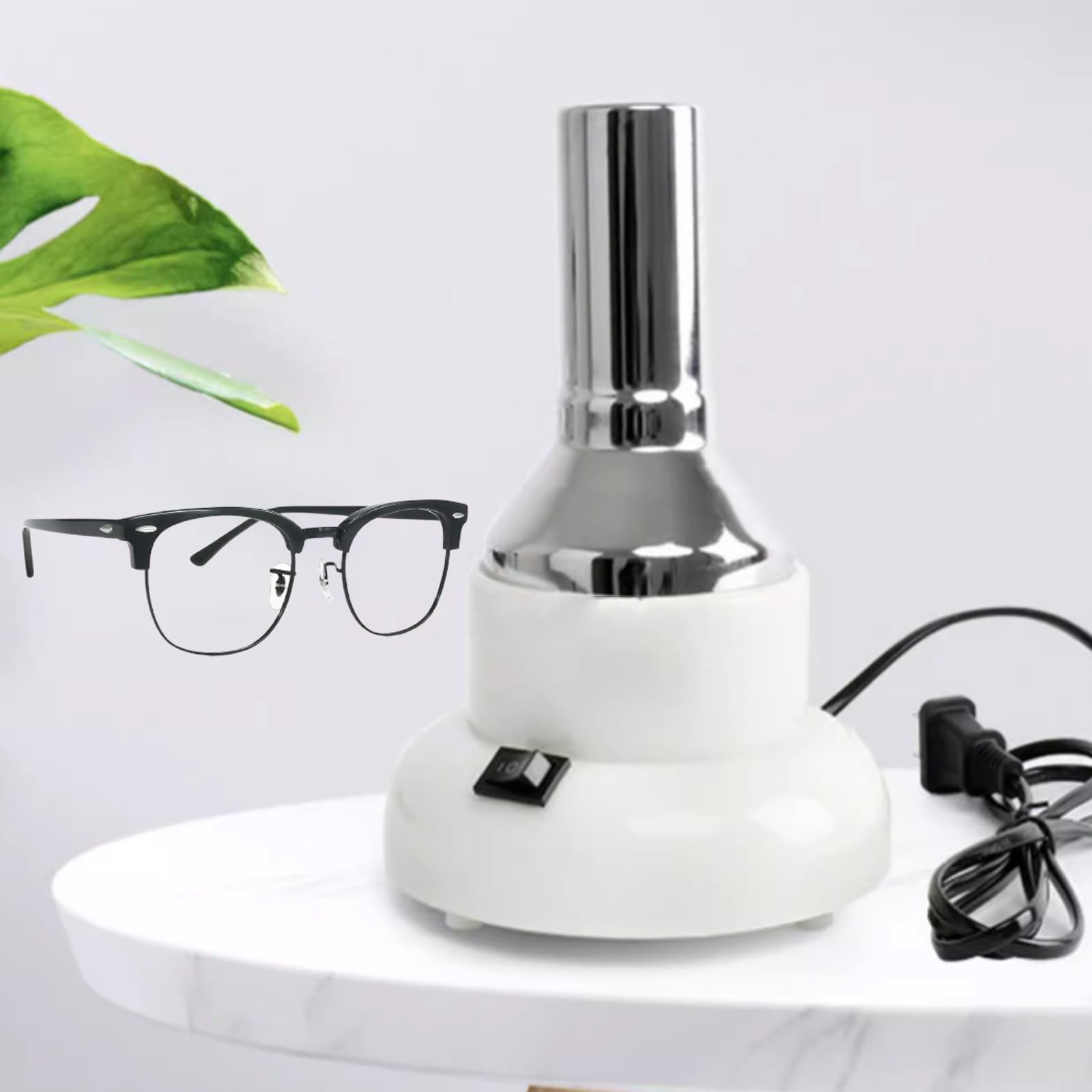Riscaldatore per occhiali da vista, scalda montatura ottico, temperatura regolabile a 2 velocità, uscita dell'aria da 39 mm, per negozi di ottica e lavorazione degli occhiali