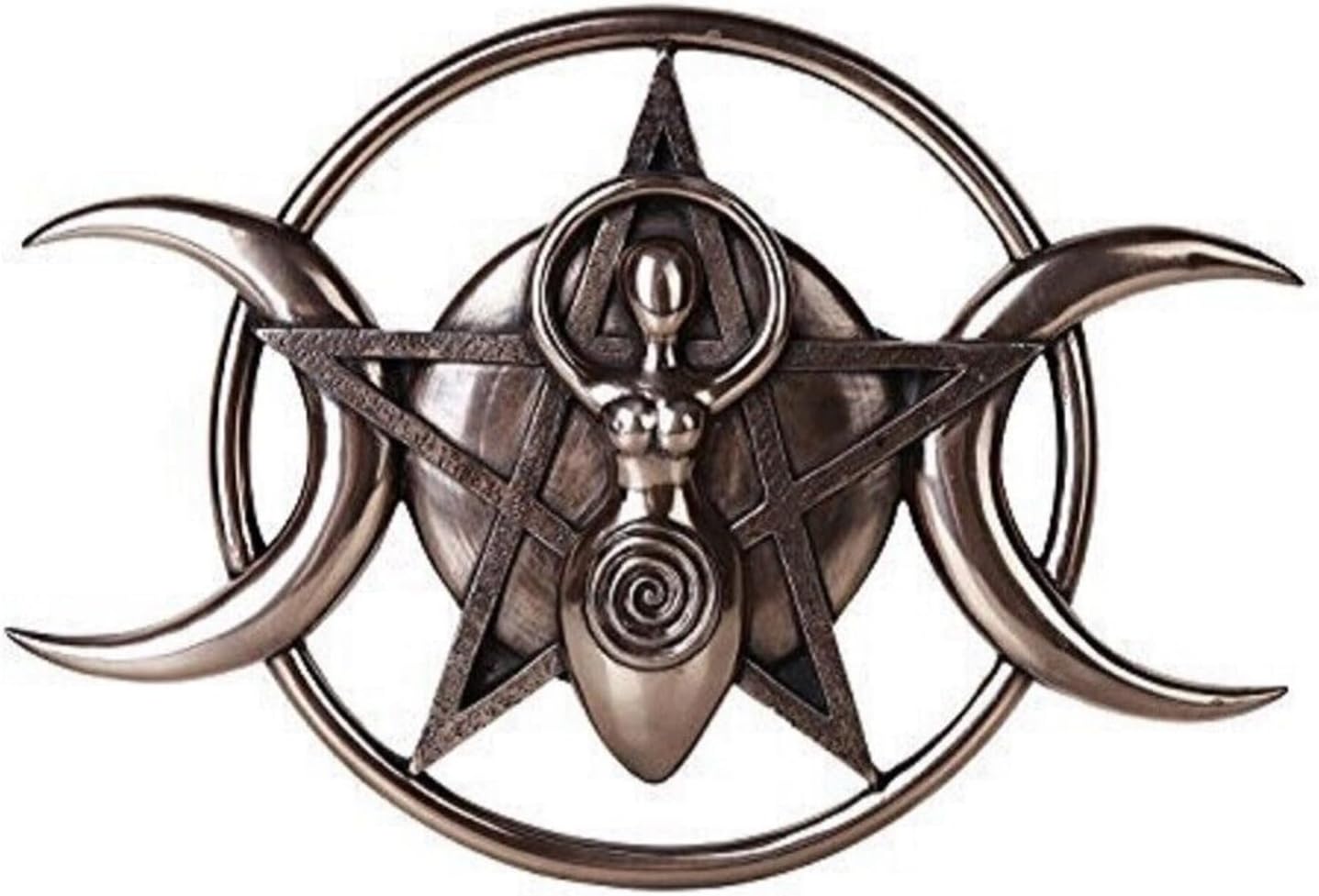 Pacific Giftware The Spiral Goddess Feminine Power Spiritual Triple Goddess Wall Decorative Plaque 12 inch Bronze Finish