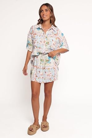 Petal & Pup Womens Abella-Short-Sleeve-Shirt-Lucia