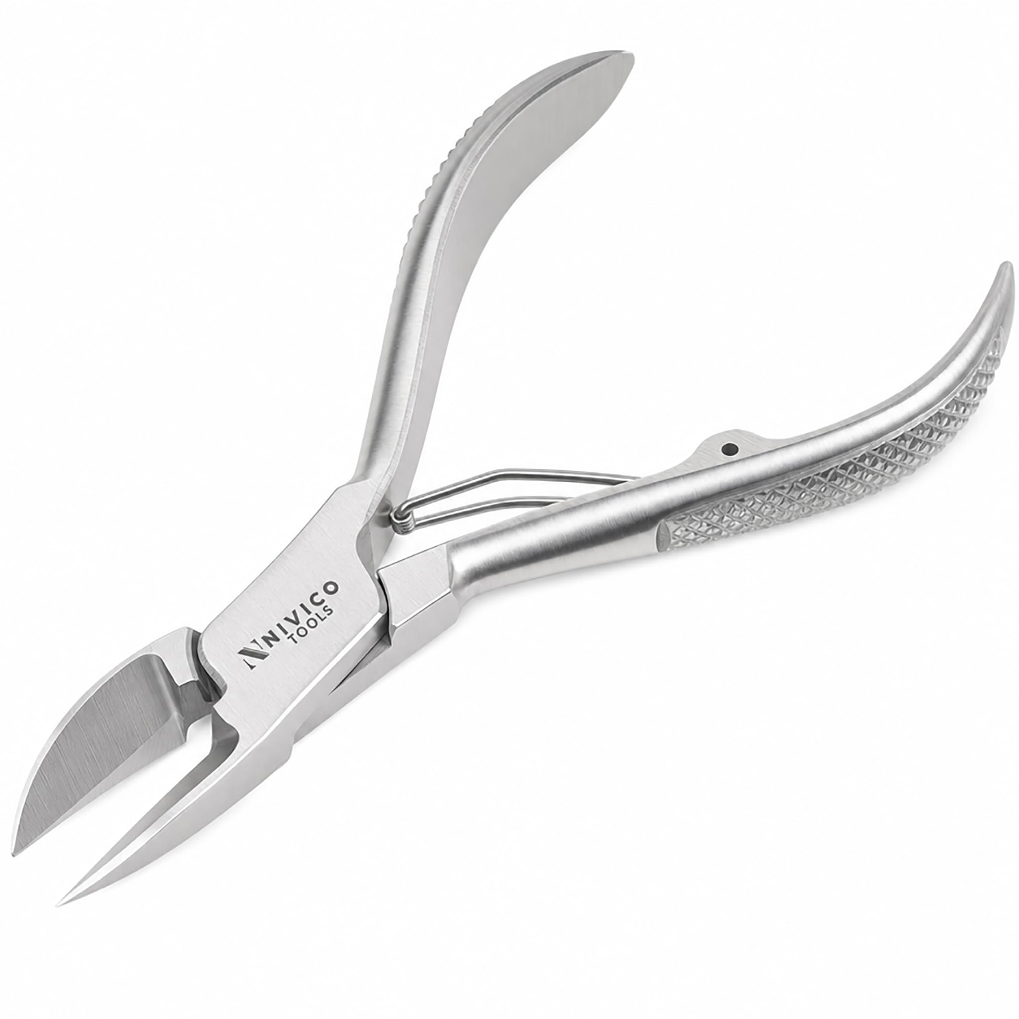Cortador de cutículas de uñas con mango impreso de 11 cm, alicates de cutículas de resorte de alambre único, cortador de cutículas de esquina de acero inoxidable, herramienta profesional