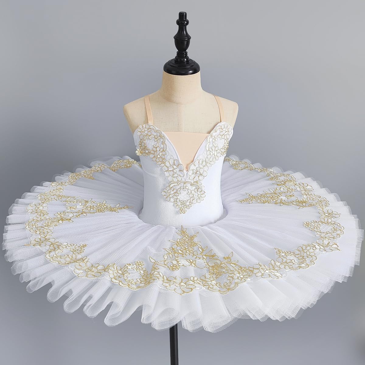 purpleq Ballettkleid Mädchen Tanzkostüm Tutu Ballett Schwanensee Ballett Kostüm Ballerina Performance Tanz Outfit Gymnastik Tanzbekleidung