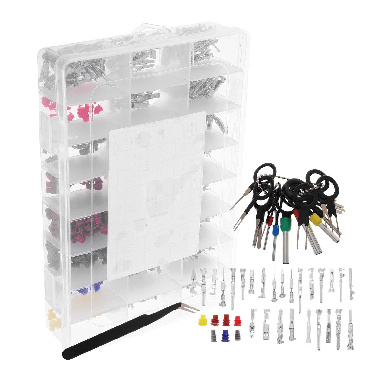 700 pièces Kit de Connecteurs Électriques Automobiles avec Broches Serties pour Câblage et Réparation Véhicule Bornes de Connexion Stables pour Outils de Maintenance