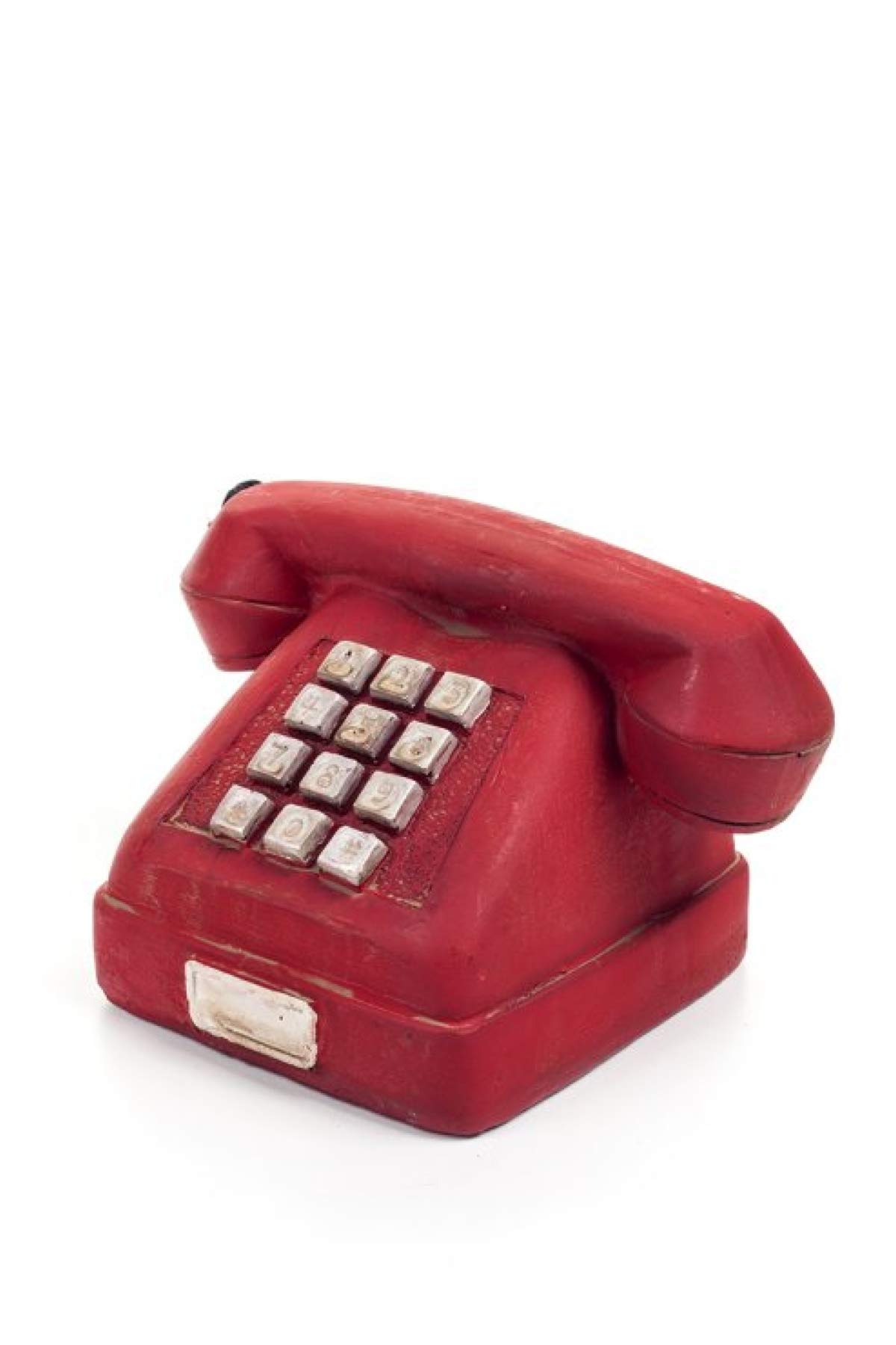 Buffer Decotown Nostaljik Kırmızı Telefon Biblo