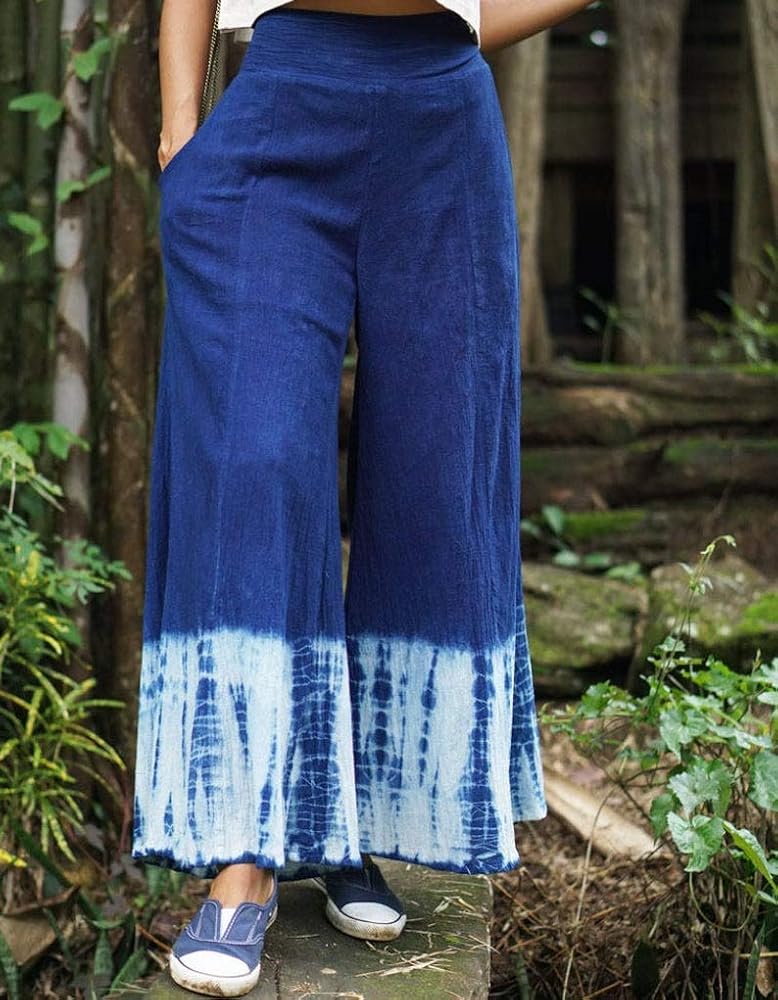 パンツ Ozz On flare tie dye design pants Boho Hippie Flare Pants | Wide Leg Pants | Tie Dye Rainbow