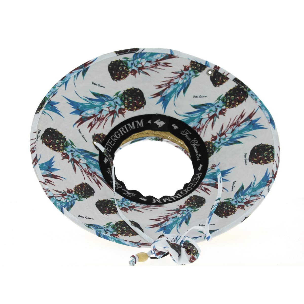 Visera de paja de pino con coletero a juego
