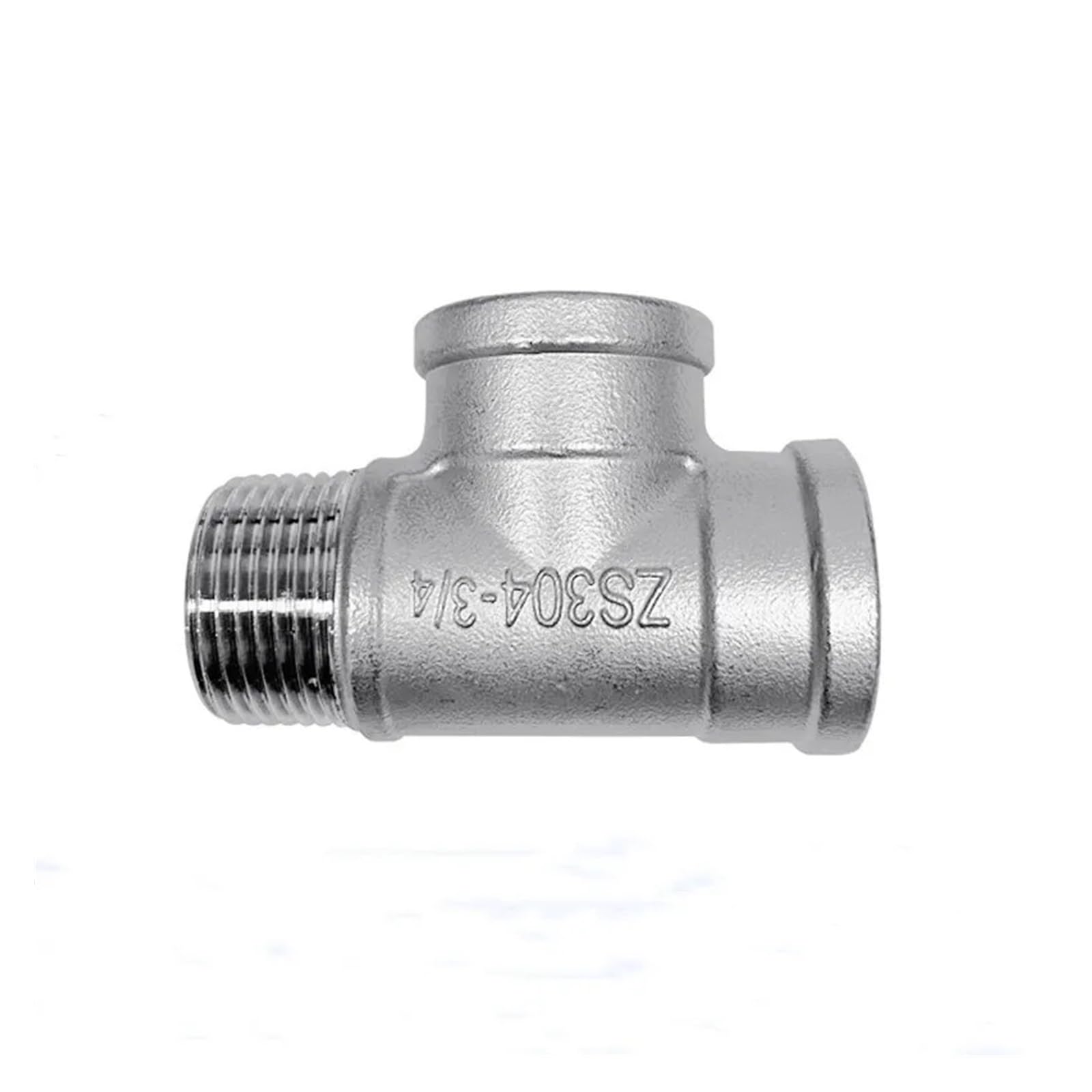 1pc Male+Female+Female Threaded 3 Way Tee T Pipe Fitting 1/2" 3/4" 1" Threaded SS304 Stainless Steel(1-1/2") fittings