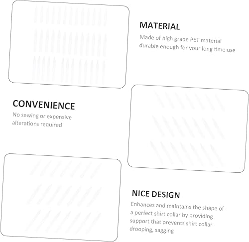 Miniatura 2 de 600 piezas de collar para blusas, camisas de vestir para hombres, perchas de metal para hombres, perchas de metal para cuello de camisa para