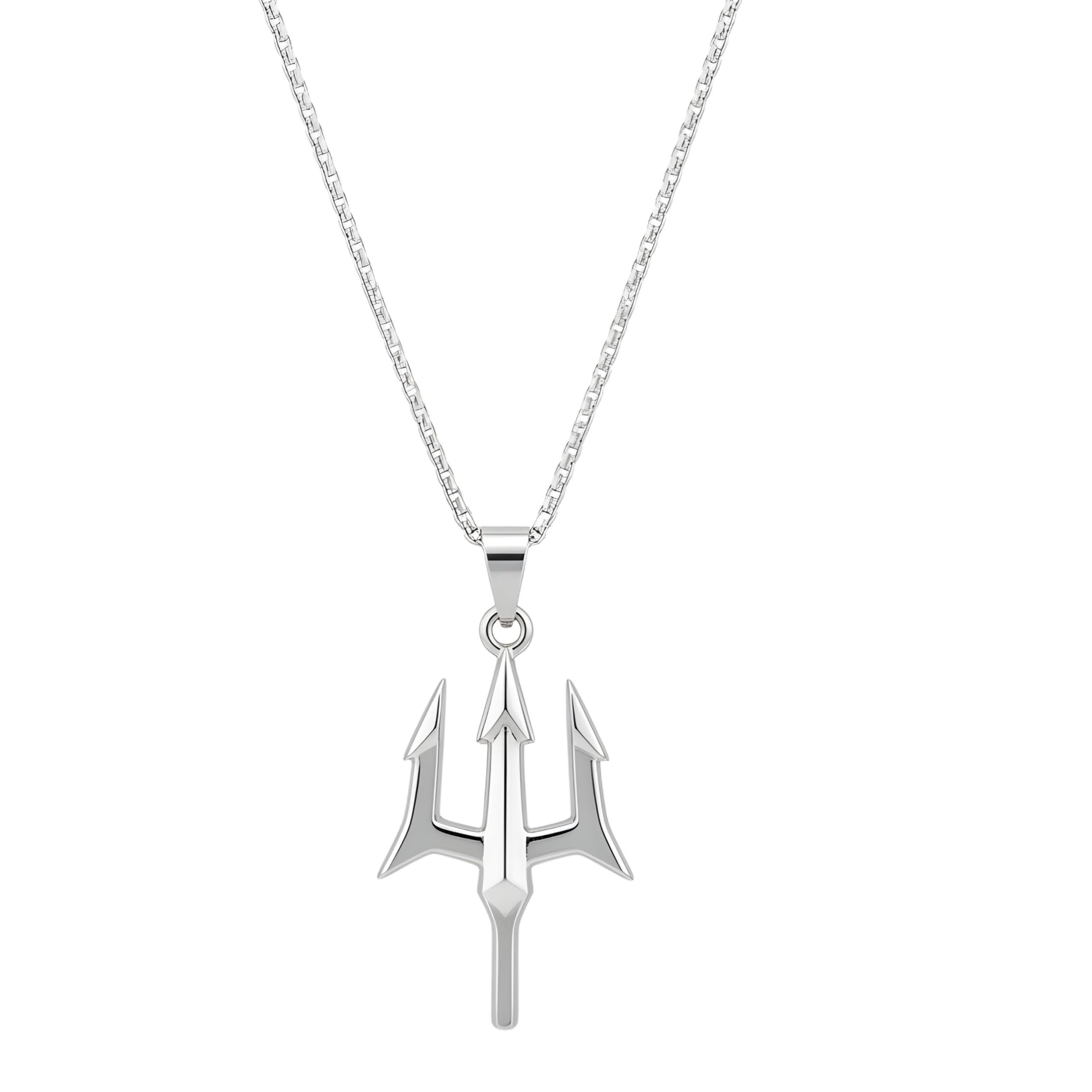 Trishul Om Damaru Pendant Necklace for Men & Women | Spiritual Om Symbol Pendant with Chain | Religious Meditation Jewelry Silver/Gold-image-17