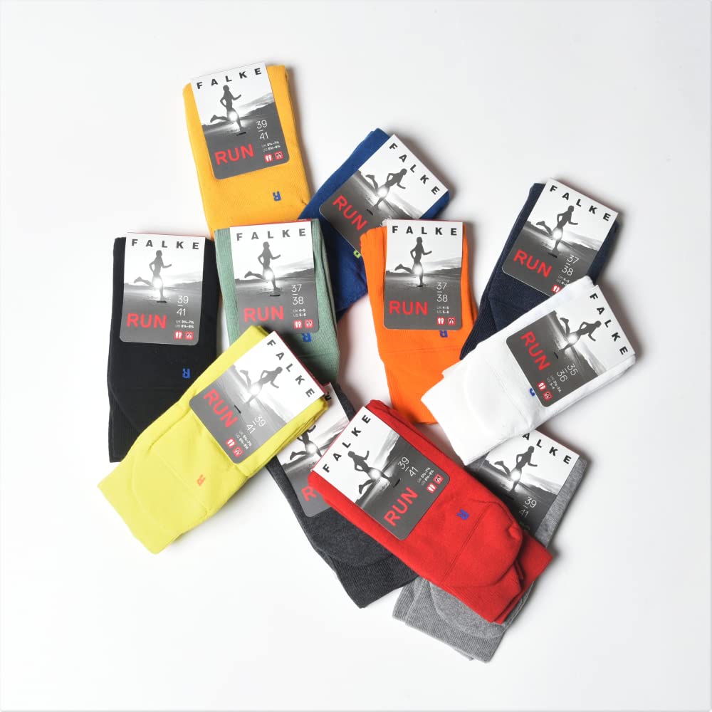 Falke 16605 RUN - Calcetines de algodón para hombre, mujer, informales, deportes, al aire libre, regalo, colorido, primavera, verano, otoño e invierno, 2000 blanco, 24.5-25.5 cm