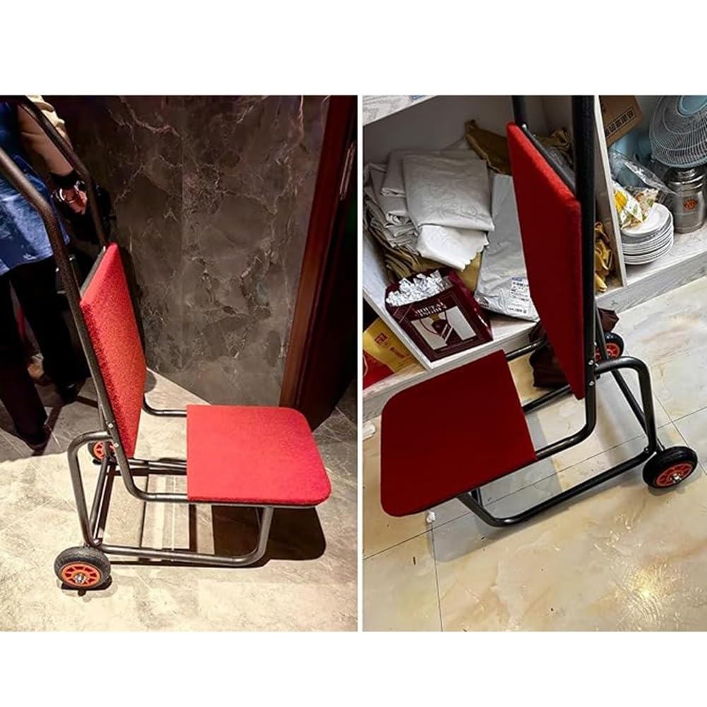 Carrito de transporte apilable con ruedas para un fácil movimiento y Sto - Perfecto para banquetes, eventos y catering - Diseño para un manejo sin esfuerzo