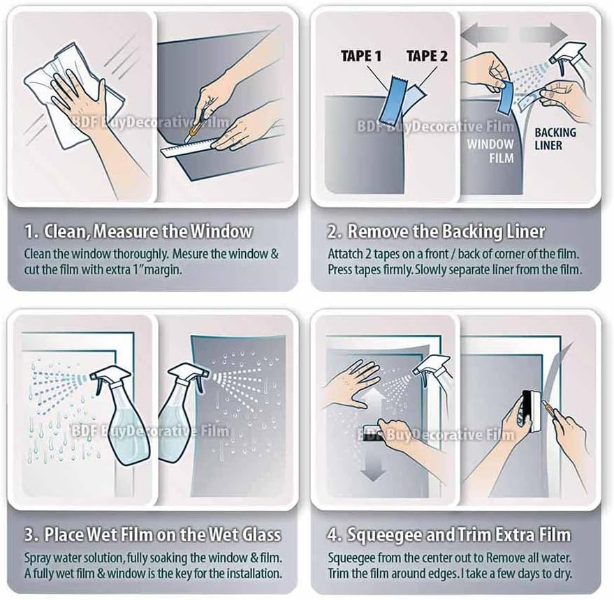 Miniatura 8 de BDF S4MB05 - Película de seguridad y privacidad diurna de 4 mil, color negro 5 (muy oscuro), 48 pulgadas x 24 pies