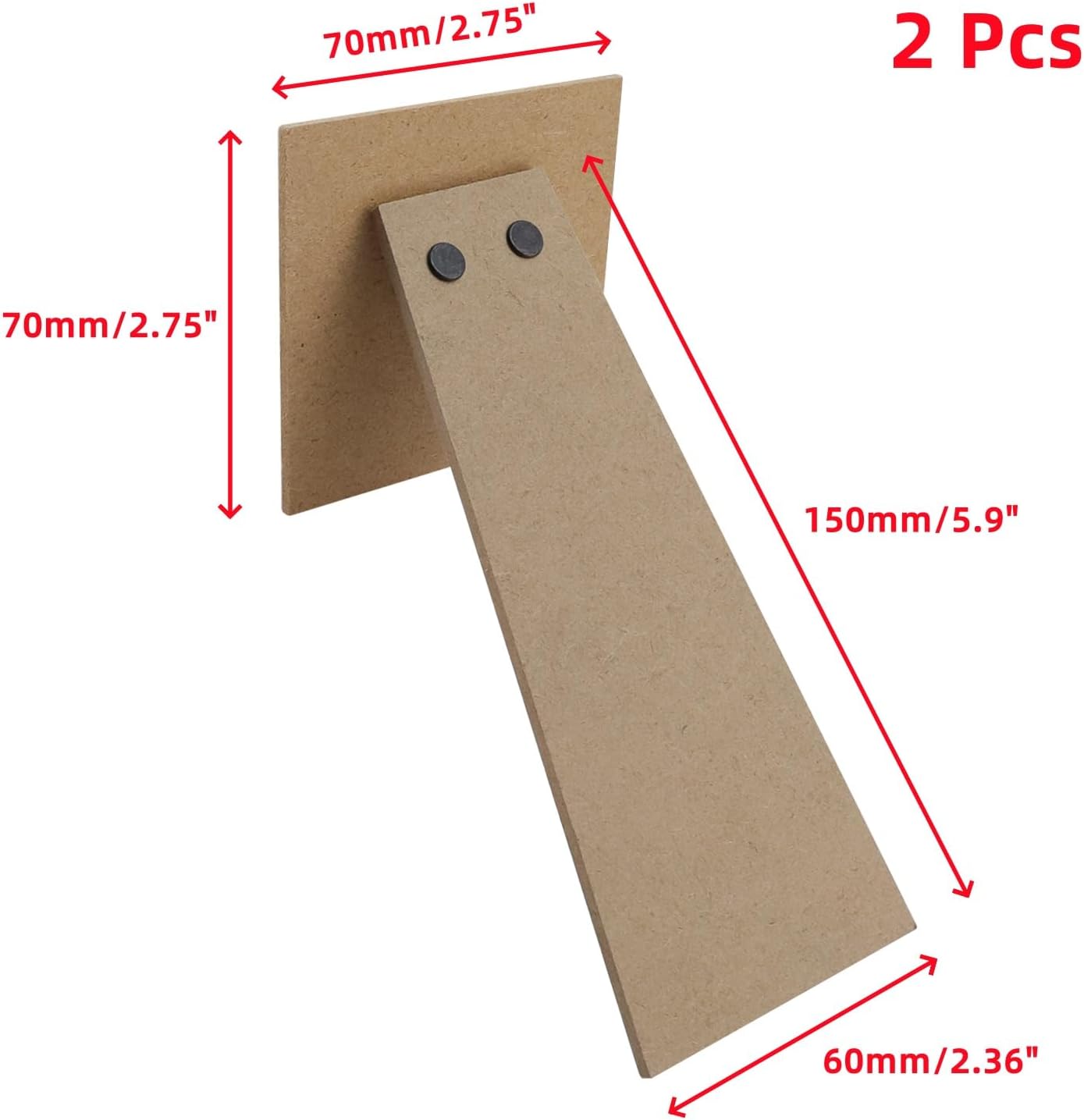 Oedema 5.9 Inch Easel Back Picture Frame Easel Backs Cardboard Photo Frame Support Back Pack of 2