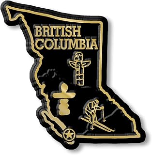 British Columbia Province Magnet by Classic Magnets, 3D Rubber Vintage-Style Collectible Souvenirs and Gifts Made in The USA