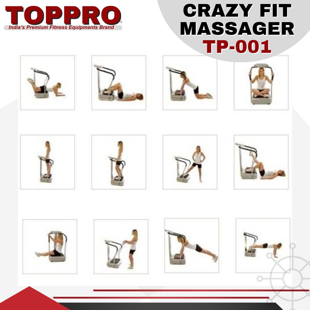 Toppro Fitness Crazy Fit Massage TP-001 | Full Body Vibrator | Machine for full body vibration and fat loss. Fitness Vibration Plate | Machine for home gym | Imported Toppro Fitness Crazy Fit Massage TP-001 | Full Body Vibrator | Machine for full body vibration and fat loss. Fitness Vibration Plate | Machine for home gym | Imported