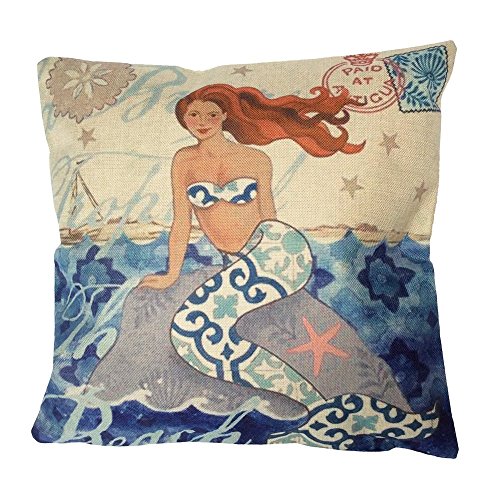 Sunlightsell Mediterranean style Square Decorative Fashion Throw Pillow Case Cushion Cover (C2)