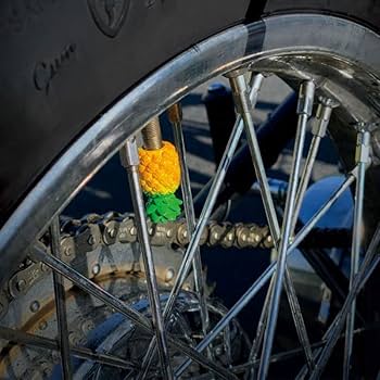 Amazon | MOONEYES BLUE PANIC Original Pineapple Air Valve Stem Cap