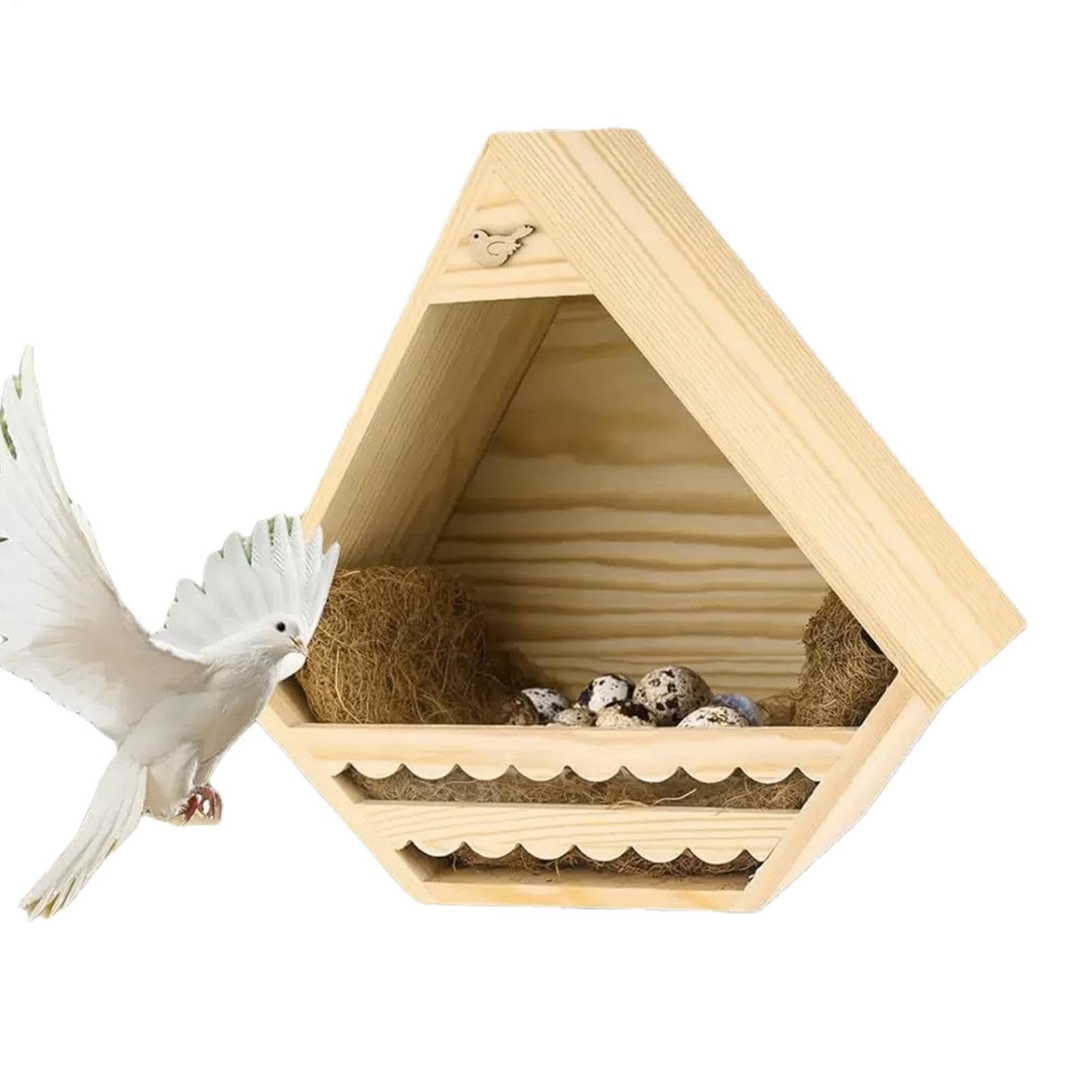 Casa Per Da Esterno, Nidi In Legno, Habitat Di Nidificazione Delle Rondini Per Azzurro Fringuello Passero Rondine Scricciolo Cinciallegra Piccione Giardino Cortile