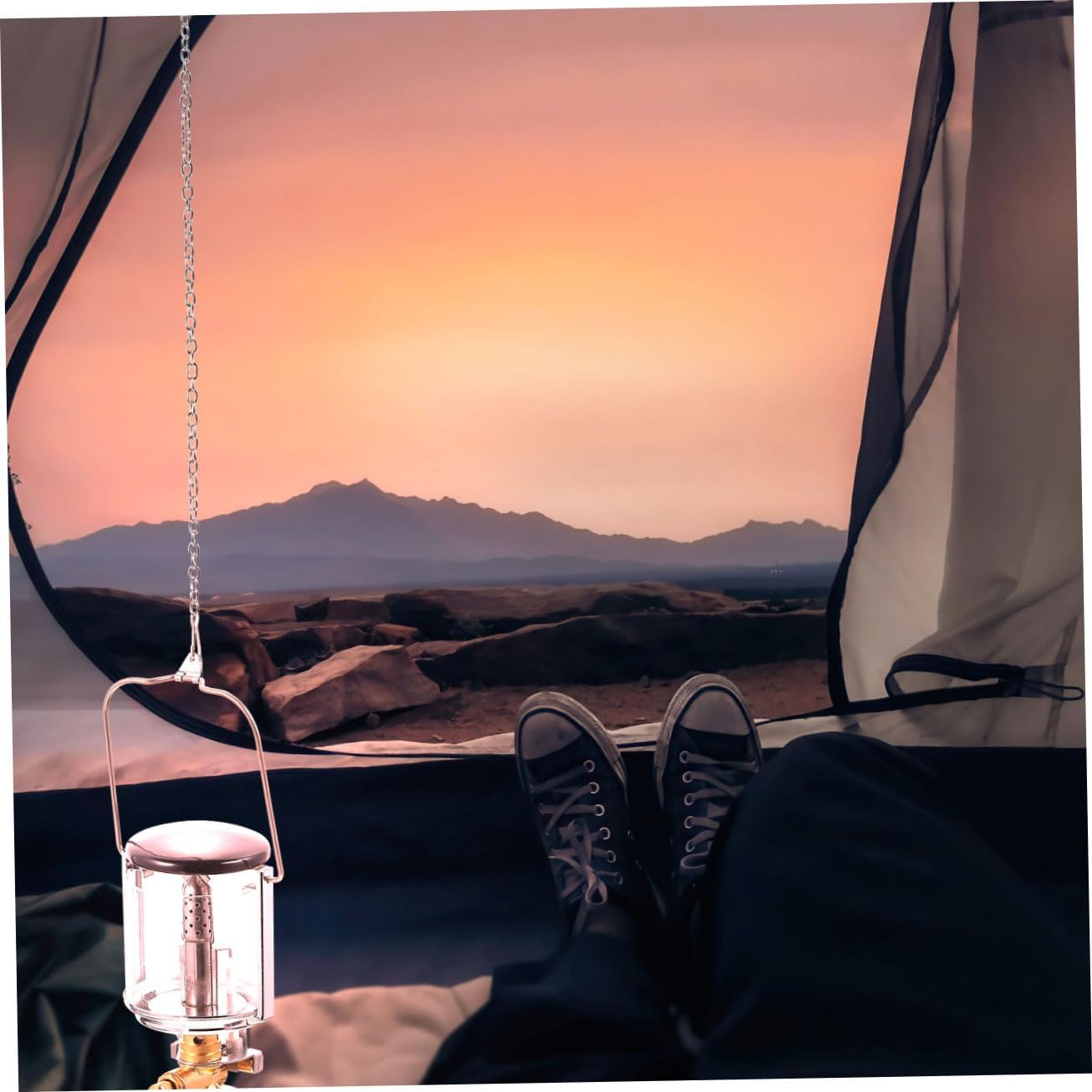 SEWACC Powered Camping Light Portable Outdoor Lantern for Tent Lighting Lightweight and Threaded Flat Tank Compatible for Hiking Emergency and Outdoor Adventures