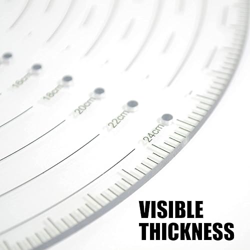 Miniatura 4 de UPTTHOW - Brújula de búsqueda central redonda de 10 pulgadas de acrílico transparente para dibujar círculos en tela, madera, cartel, plástico,