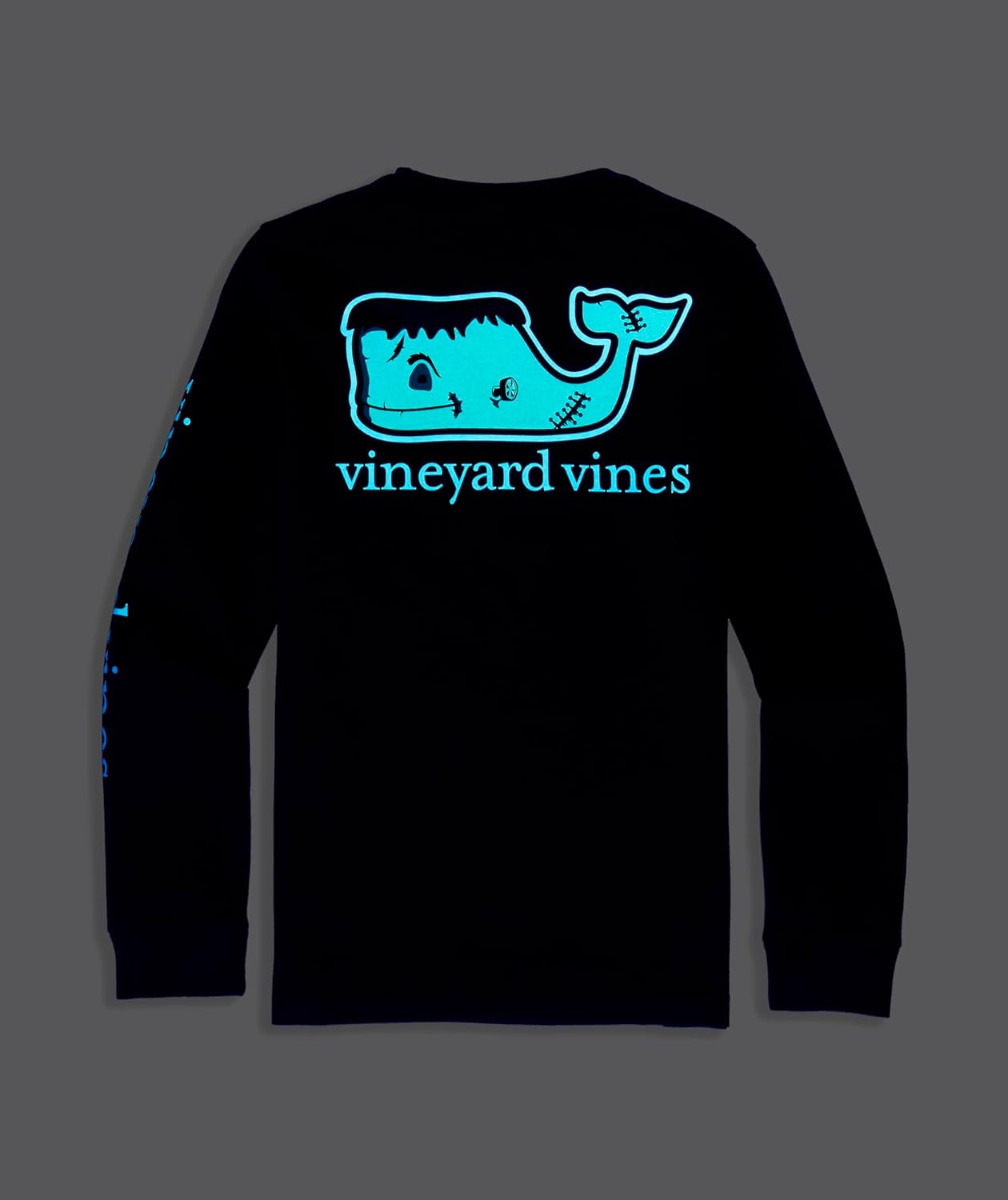 vineyard vines boys Boys' Glow-in-the-dark Franken-whale Long-sleeve Pocket Tee - Image 3