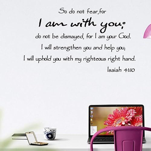 Miniatura 5 de Decoraciones de pared para sala de estar, con texto en inglés «So Do Not Fear for I Am with You» 41: 10, papel tapiz decorativo para pared,