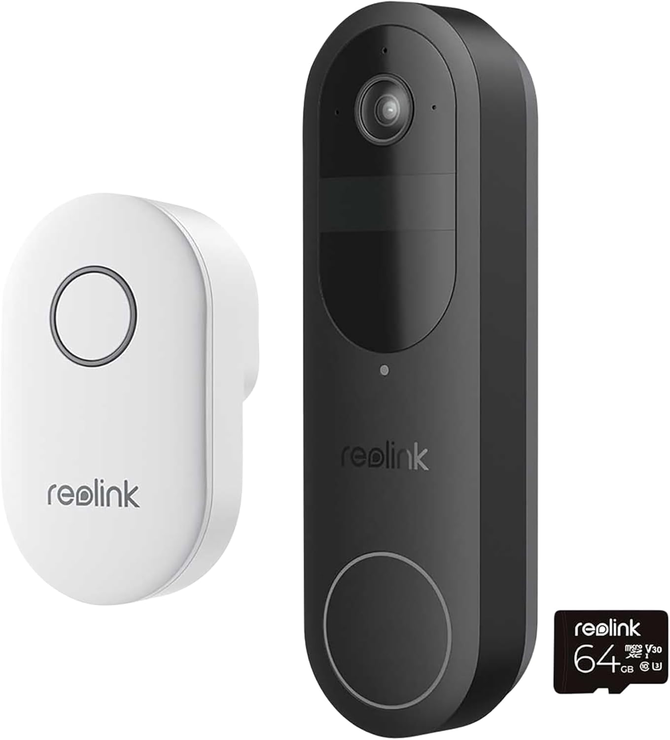 Reolink D340B Doorbell Pack with Chime and 64GB Memory