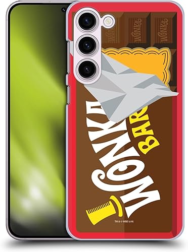 Head Case Designs Willy Wonka and The Chocolate Factory Candy Bar Graphics - Carcasa rígida compatible con Samsung Galaxy S23+ 5G