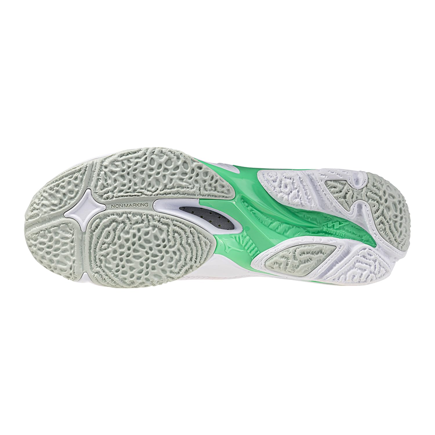 Mizuno Wave Lightning Z8 Mid - Zapatillas de voleibol profesionales, color blanco/negro/Frozen Emerald