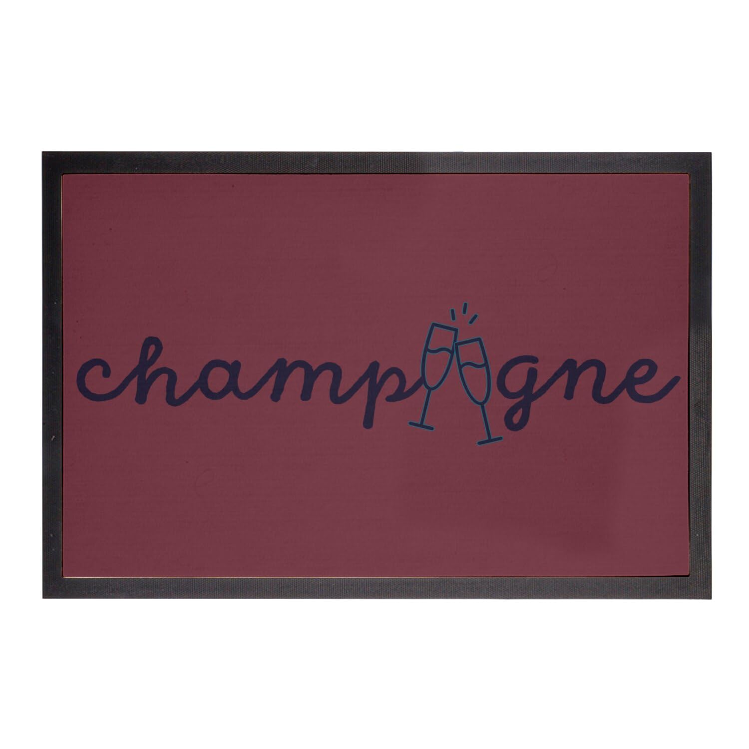 Paillasson rouge Champagne pour une entrée de fête élégante 75x50cm