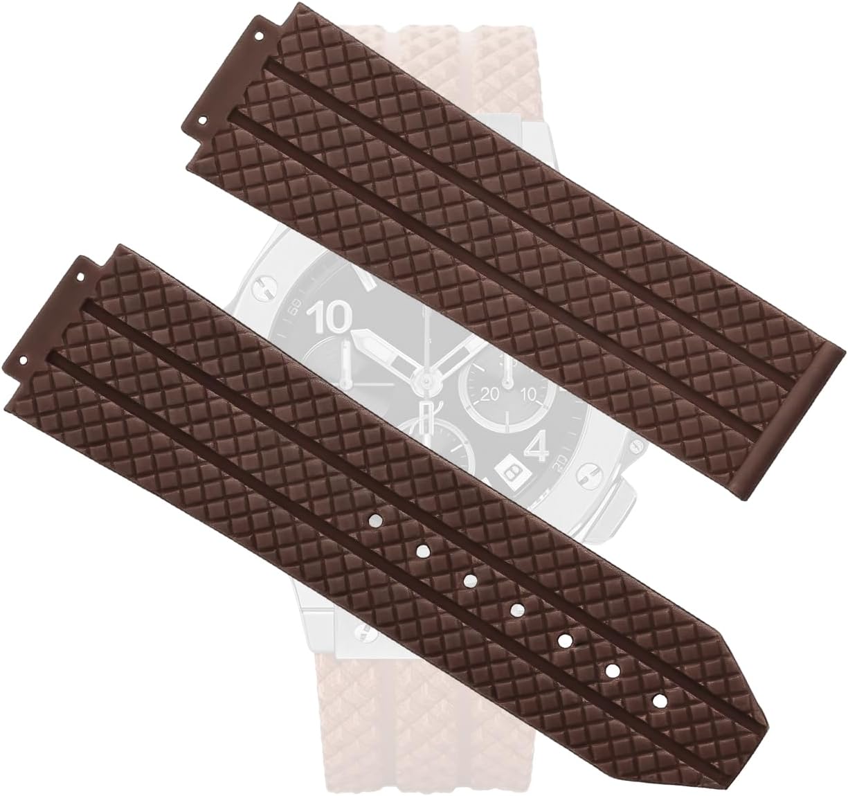 Rubber Watch Strap Band Replacement For Hublot Big Bang 44-45 Silicone Bracelet With Screwdriver Tires Style