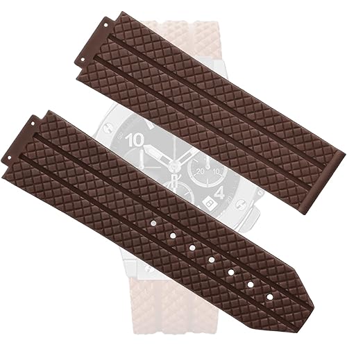 Rubber Watch Strap Band Replacement For Hublot Big Bang 44-45 Silicone Bracelet With Screwdriver Tires Style