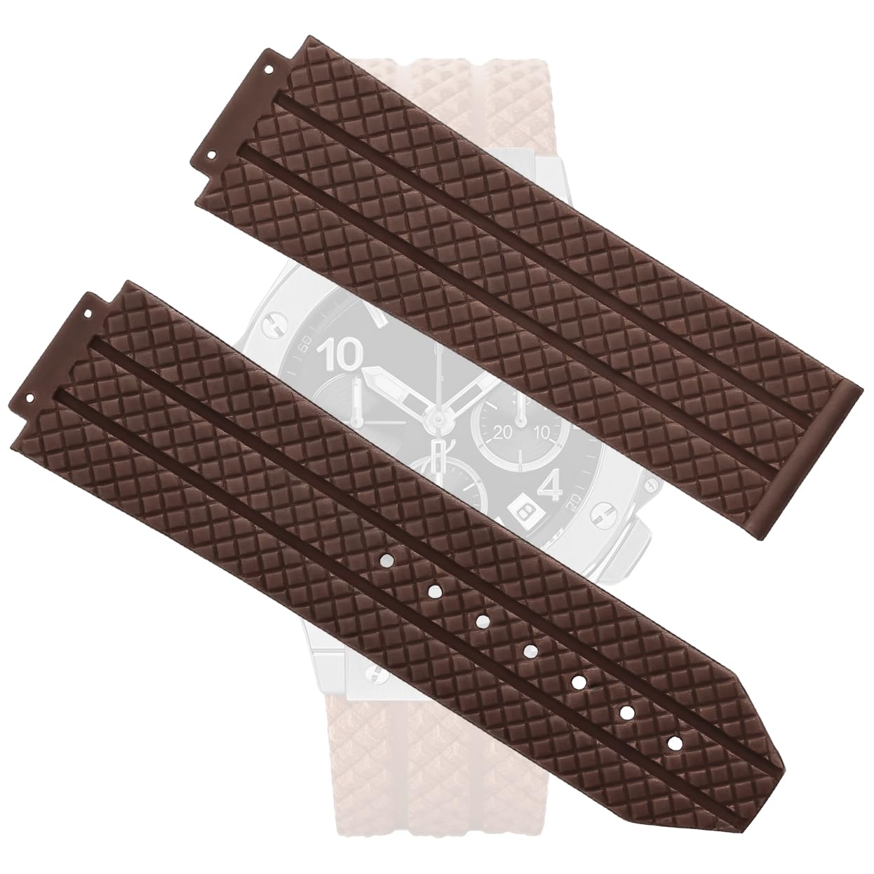 Rubber Watch Strap Band Replacement For Hublot Big Bang 44-45 Silicone Bracelet With Screwdriver Tires Style