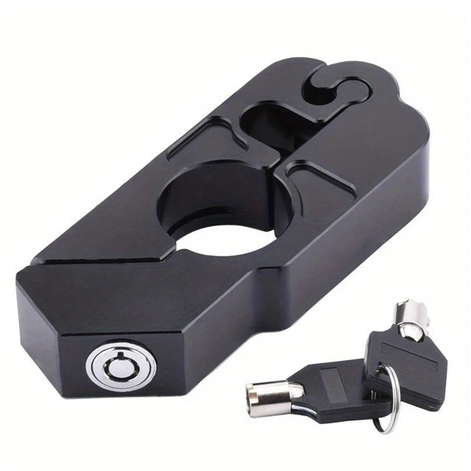 Motorcycle Handlebar Lock Outdoor Safety Locks Motorcycle Handlebar Grip Street Security It Scooter Dirt Bikes Auto Helmet Lock Motorcycle Disc Lock(Black)