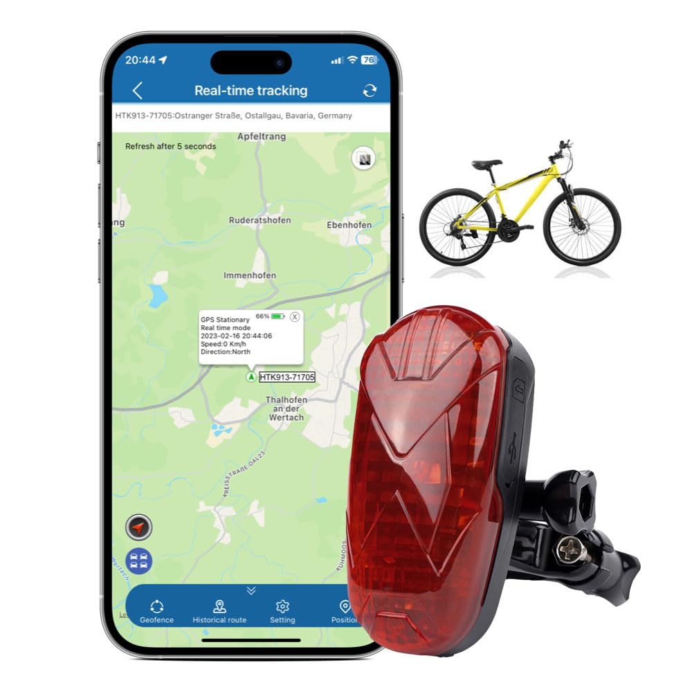 Tracking Device Waterproof Bicycle GPS Tracker Anti Theft Alarm