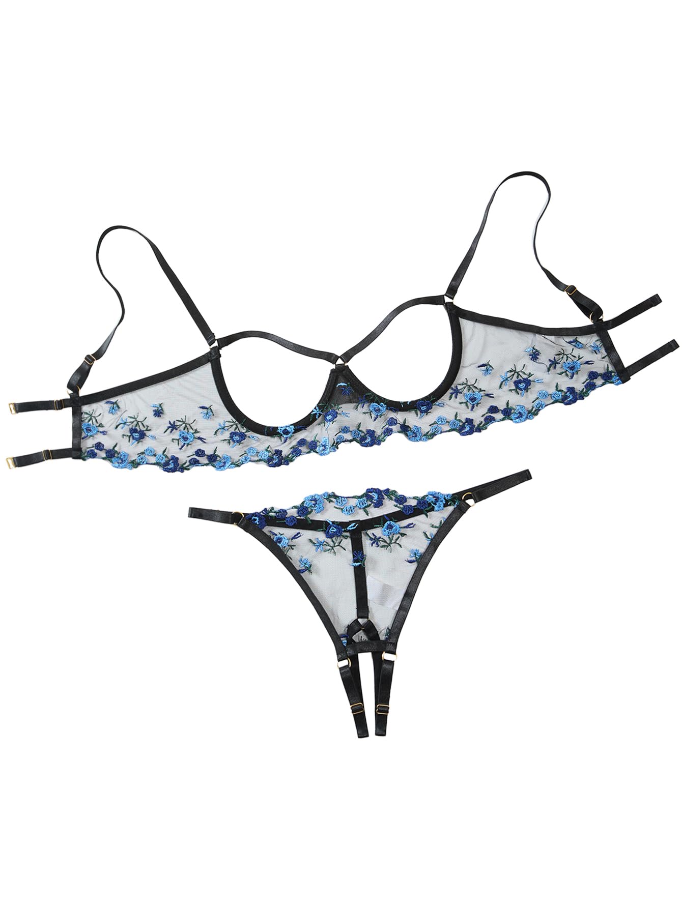 Lilosy Sexy Lingerie Set 2 Piece Women Bra and Panty 3XS-5XL