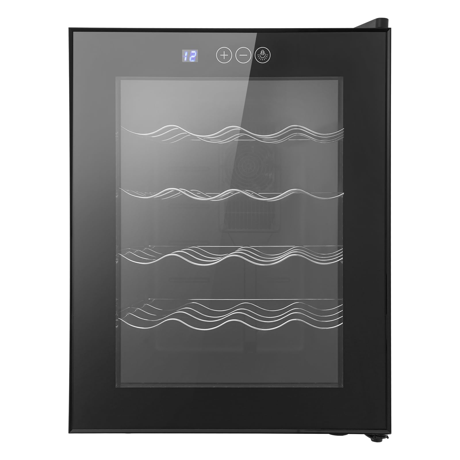 Frigorífico para vino (20 botellas, 48 litros, con puerta de cristal templado, pantalla LED, control táctil de 12 – 18 ℃, bajo dB, refrigerador de vino independiente, temperatura constante)