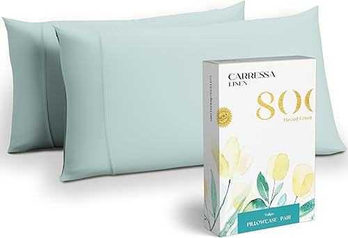 Vista 177 de Carressa Linen Juego de sábanas 100% de algodón egipcio, tamaño Queen, 6 piezas de 800 hilos de algodón egipcio, tamaño Queen, color blanco, suave