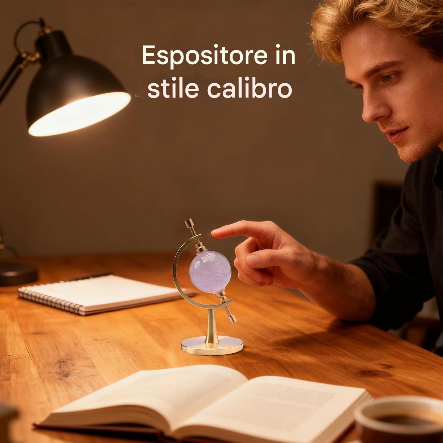 Expositor ajustable para minerales con clip acolchado, soporte de muestras fósiles piedras preciosas