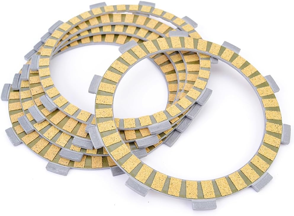 Clutch Friction Disc Plate Kit Compatible with Yamaha WR 125R 125X YZF R125 / YD 125 125S / AG 200 200E / BW200 Big Wheel / WR125R WR125X