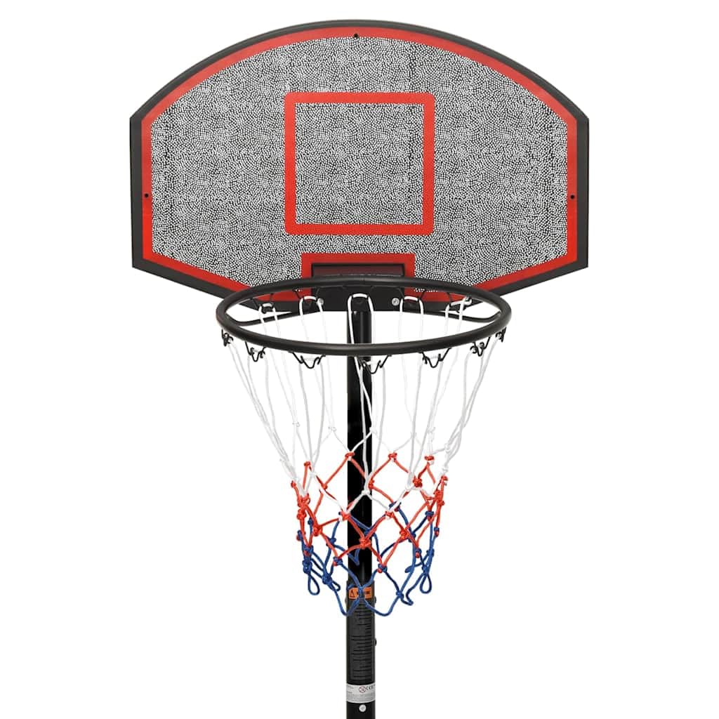 Soporte de baloncesto ajustable de 258 a 363 cm con soporte enrollable para jardín e interior
