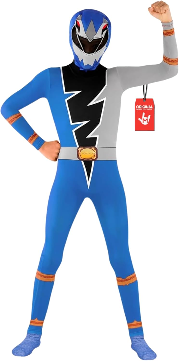 Morphsuits Blue Dino Fury Power Ranger Costume for Kids