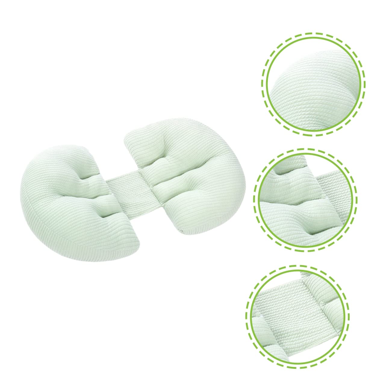 SOLUSTRE Shaped Pregnancy Pillow for Abdominal Support for Side Sleeping Ergonomic Design for Bump Relief for Pregnant Women and Seniors Soft and Breathable