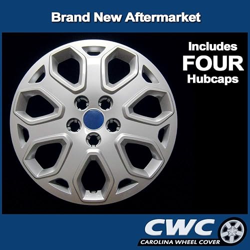 Miniatura 2 de Juego de tapacubos de réplica premium – Repuesto para Ford Focus 2012-2014 – Tapa de repuesto de rueda de 16 pulgadas (4 piezas)