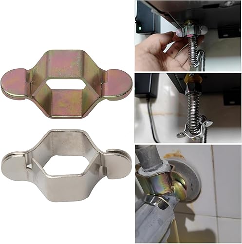 Miniatura 6 de Paquete de 2 conectores de manguera hexagonal, llave de línea de grifo de agua, tuerca desmontable, mini calentador de agua, herramienta de