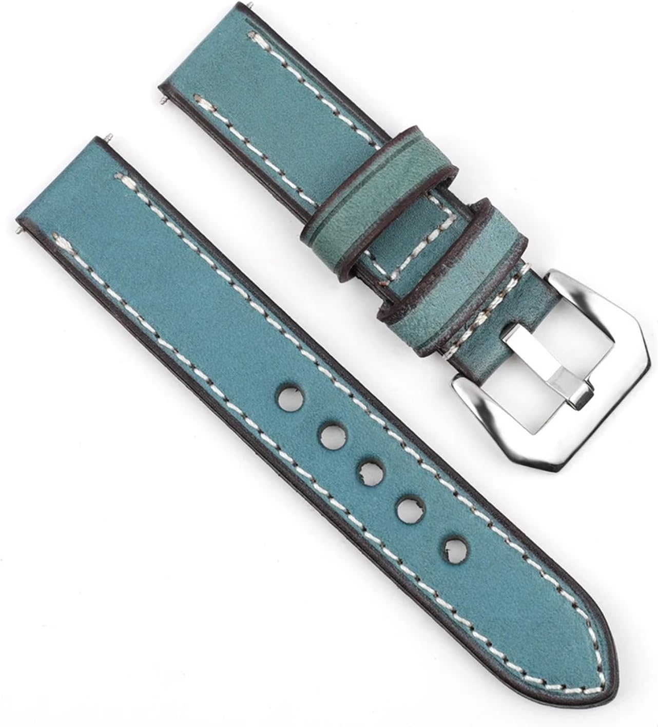 yingyingjia Vintage Handmade Watchband 18mm 20mm 22mm 24mm Genuine Leather Watch Straps Male Replacement Bracelet Compatible With Panerai
