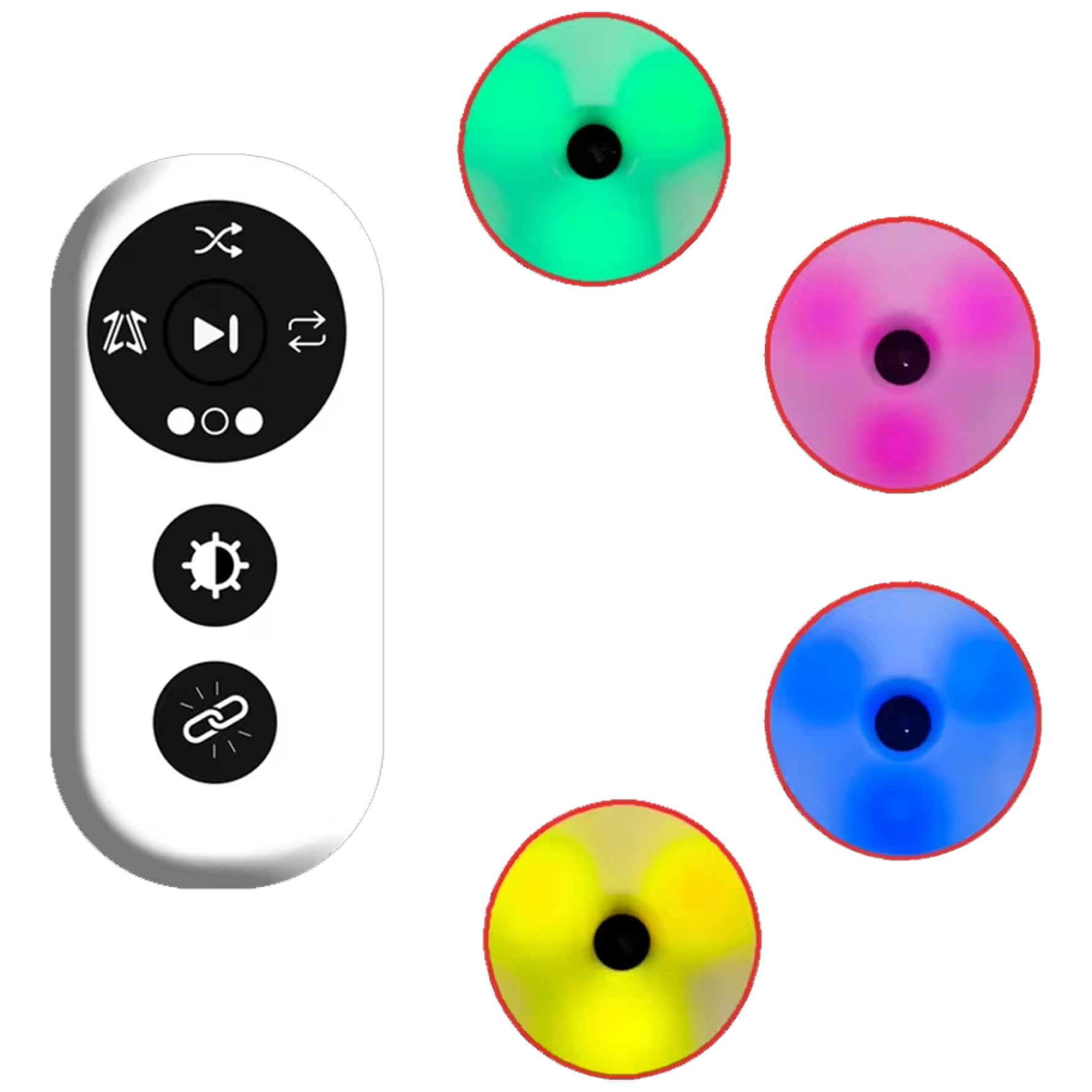 Gcroet 4 Unids/Set Luces de Entrenamiento de Reacciones, 4 Modos de Luces de Reacciones de Velocidad Entrenamiento con Carga USB para Fitness, Baloncesto, Fútbol..