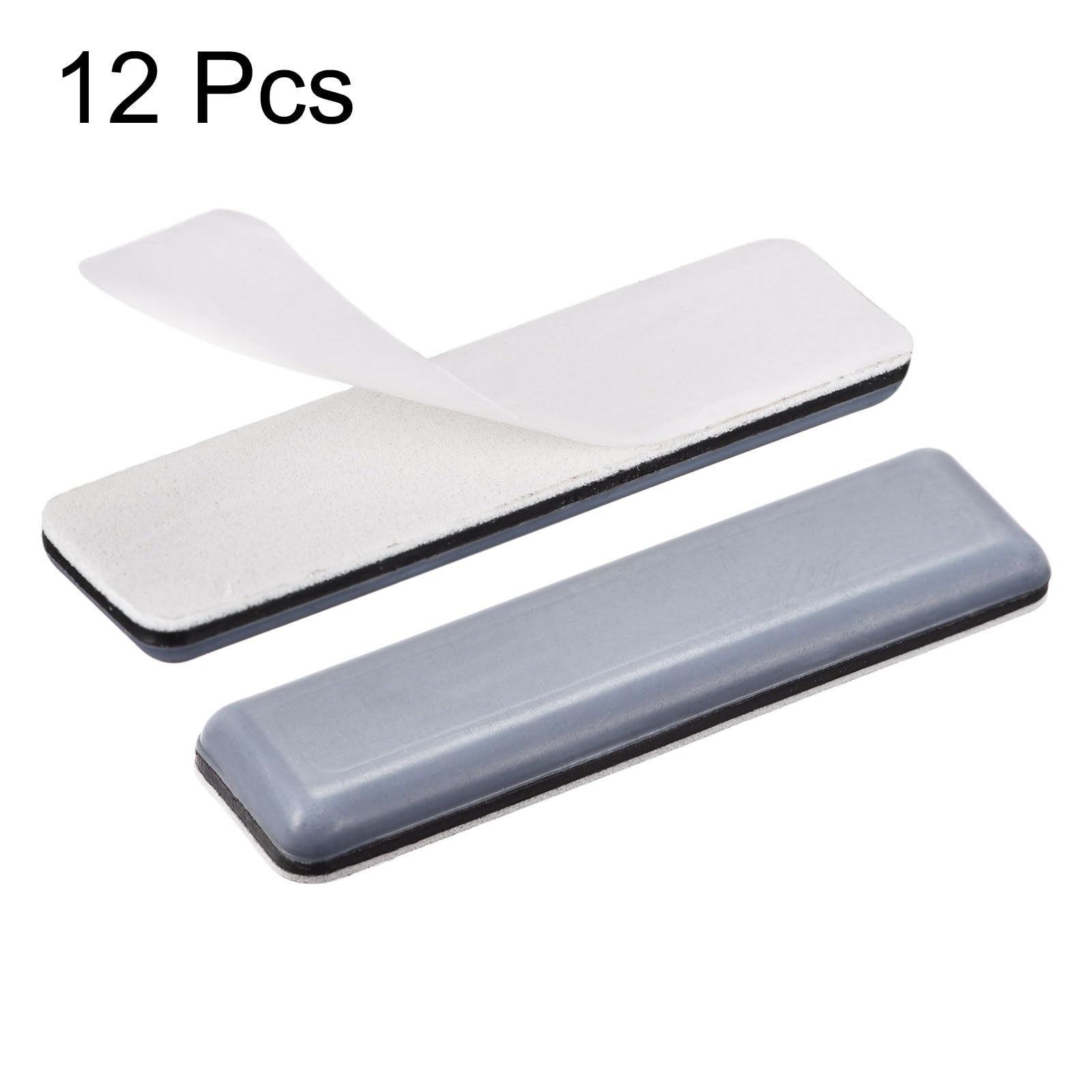 uxcell 70mm x 19mm Rectangle PTFE Furniture Sliders Adhesive Self Stick for Wood Floors Ceramic Tile and Carpeting — view 3