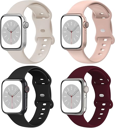 Miniatura 1 de Paquete de 4 correas deportivas compatibles con Apple Watch de 1.496 pulgadas, 1.575 pulgadas, 1.614 pulgadas, 1.654 pulgadas, 1.732 pulgadas, 1.772