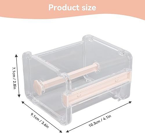 Miniatura 6 de Cortador de cinta adhesiva transparente visible para escritorio, dispensador de cinta Washi, soporte de cinta para el hogar, oficina, escuela (no