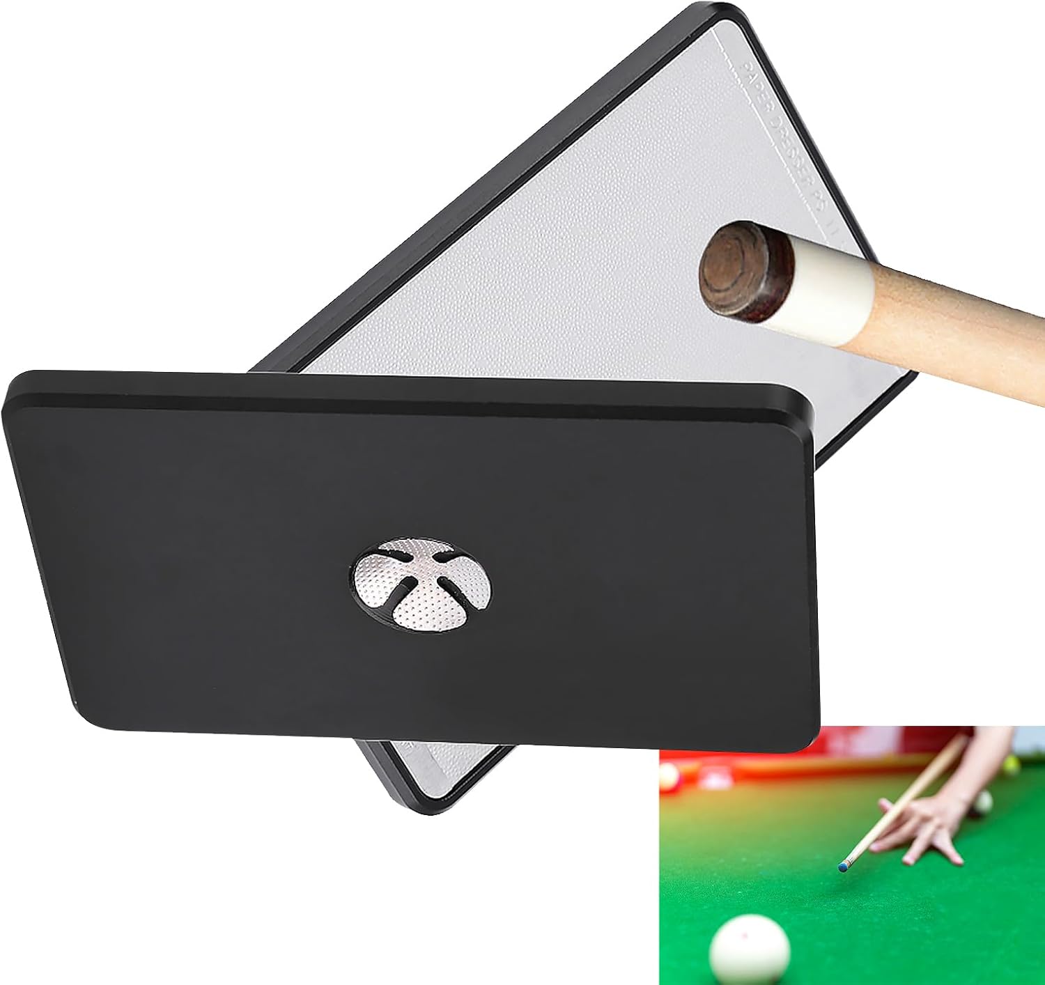 Changor Billiard Stick Tip Shaper, Snooker Pool Cue Tip Aluminum Made Steel Matte Pool Cue Tip Shaper Billiard Pool Cue Accessories Tool, 3.54 * 2.24 * 0.20 inch